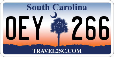 SC license plate OEY266
