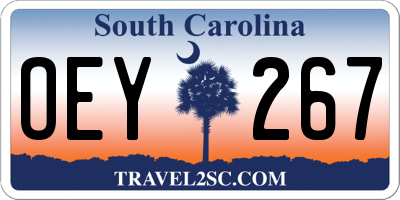 SC license plate OEY267