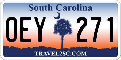 SC license plate OEY271