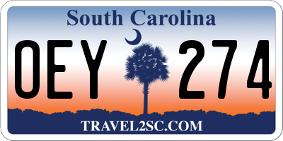 SC license plate OEY274