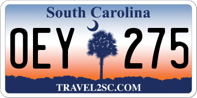 SC license plate OEY275