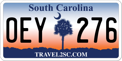 SC license plate OEY276
