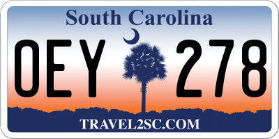 SC license plate OEY278