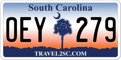 SC license plate OEY279