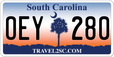 SC license plate OEY280