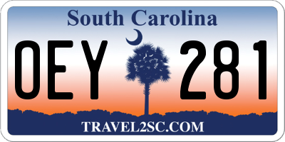 SC license plate OEY281
