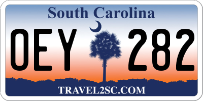 SC license plate OEY282