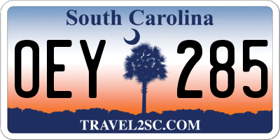 SC license plate OEY285