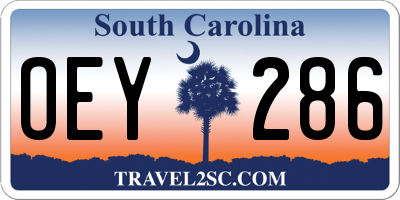 SC license plate OEY286