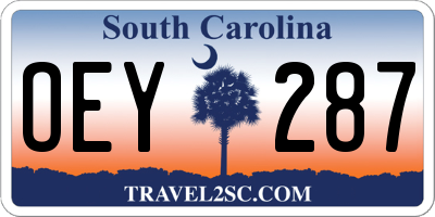 SC license plate OEY287