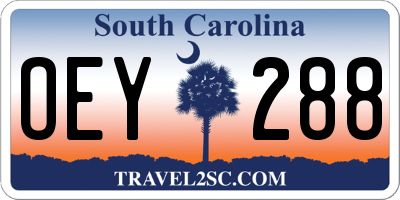 SC license plate OEY288