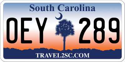 SC license plate OEY289