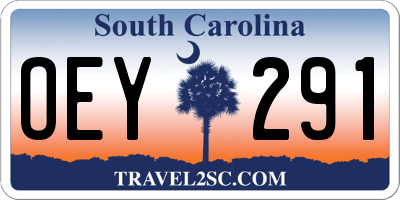 SC license plate OEY291