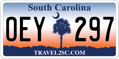 SC license plate OEY297
