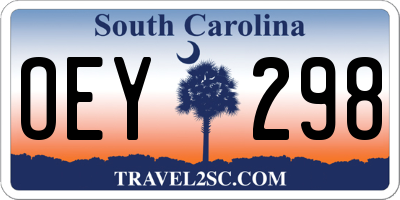 SC license plate OEY298