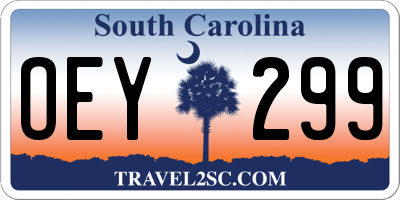 SC license plate OEY299