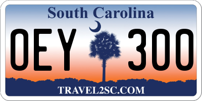 SC license plate OEY300