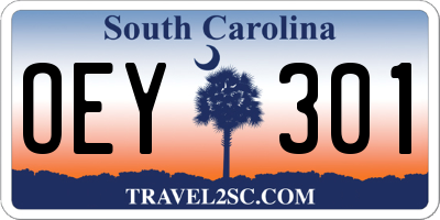 SC license plate OEY301
