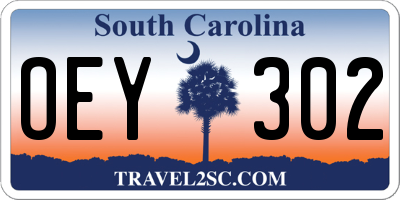 SC license plate OEY302