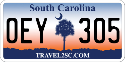 SC license plate OEY305