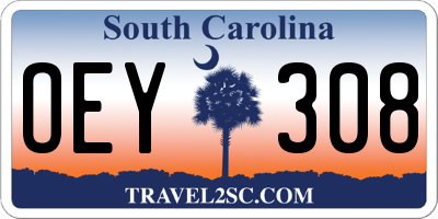 SC license plate OEY308