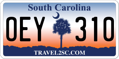 SC license plate OEY310