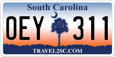 SC license plate OEY311