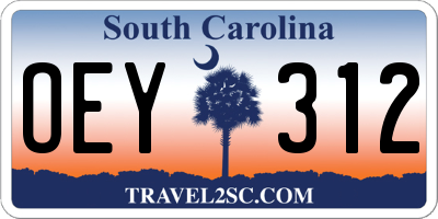 SC license plate OEY312
