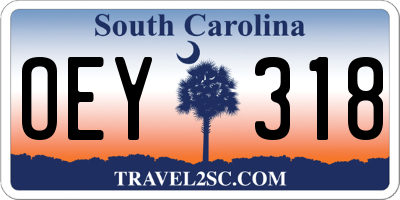 SC license plate OEY318