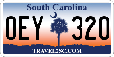 SC license plate OEY320