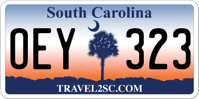 SC license plate OEY323