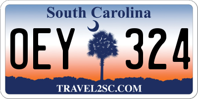SC license plate OEY324