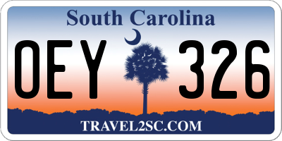 SC license plate OEY326
