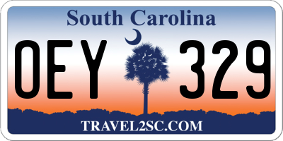 SC license plate OEY329