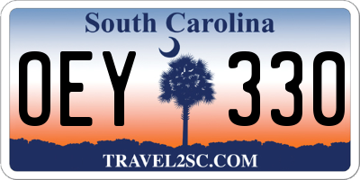 SC license plate OEY330