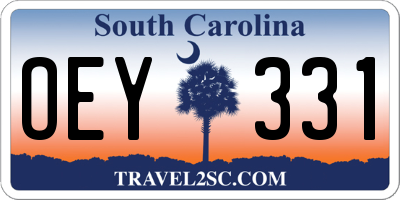 SC license plate OEY331