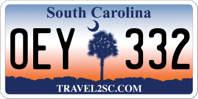 SC license plate OEY332