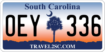 SC license plate OEY336