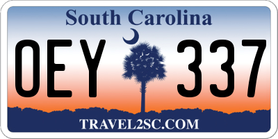 SC license plate OEY337