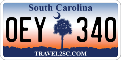 SC license plate OEY340