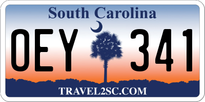 SC license plate OEY341