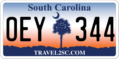 SC license plate OEY344