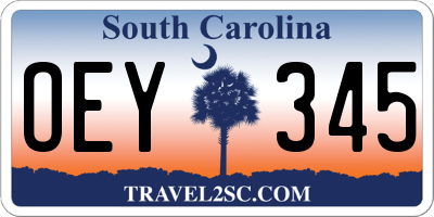 SC license plate OEY345