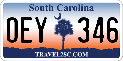 SC license plate OEY346