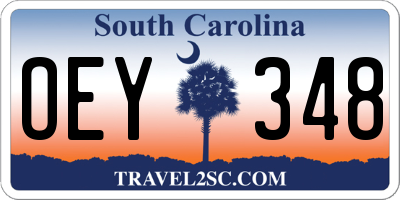 SC license plate OEY348
