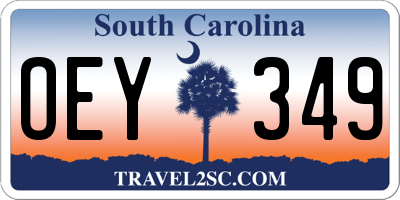 SC license plate OEY349