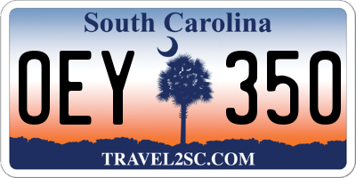 SC license plate OEY350