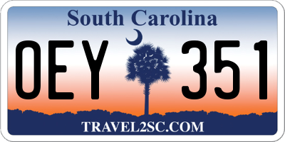 SC license plate OEY351