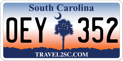 SC license plate OEY352
