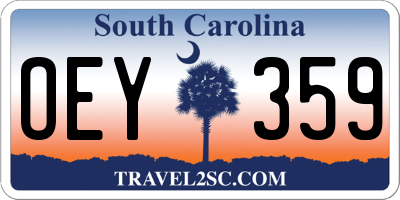 SC license plate OEY359